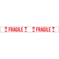 Bilingual Printed Tape – Fragile This Side Up , Red on White Action Paper