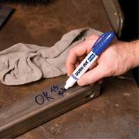 Dura-Ink&reg; Dry Erase Ink Markers, Blue, Bullet Tip Action Paper