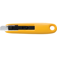 Couteau de s&eacute;curit&eacute; compact autor&eacute;tractable, 11 mm, Acier au carbone, Prise en Plastique Action Paper