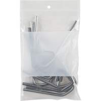White Block Poly Bags, Reclosable, 6" x 4", 2 mils Action Paper