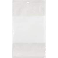 White Block Poly Bags, Reclosable, 9" x 6", 2 mils Action Paper