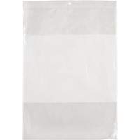 White Block Poly Bags, Reclosable, 12" x 9", 2 mils PF951 | Action Paper