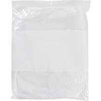 White Block Poly Bags, Reclosable, 15" x 12", 2 mils PF963 | Action Paper
