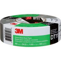 DT11 Heavy-Duty Duct Tape, 11 mils, Silver, 48 mm (2") x 55 m (180') Action Paper