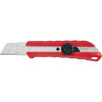 Snap-Off Knife, 25 mm, Carbide, Rubber/Polypropylene Handle Action Paper
