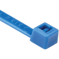 T Series Cable Ties, 8" Long, 50 lbs. Tensile Strength, Blue PG626 | Action Paper