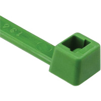 T Series Cable Ties, 8" Long, 50 lbs. Tensile Strength, Green Action Paper