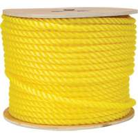 1/2" Braided Yellow Rope, Polypropylene, 335' Action Paper