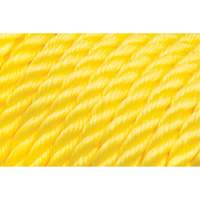 5/8" Braided Yellow Rope, Polypropylene, 200' Action Paper