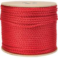 Braided Red Rope, Polypropylene, 500' Action Paper