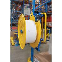 Strapping Dispenser, Polyester/Steel/Polypropylene Straps, 16"/8" Core Dia., 3"/8"/6" Roll Width Action Paper