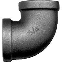 90° Female Pipe Elbow, FPT, Black Iron, 1-1/2" Action Paper