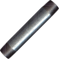 Raccord long, Galvanis&eacute;, 1/2", NPT x NPT Action Paper