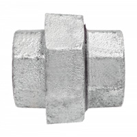 Union Pipe Fitting, 1/8", Galvanized Iron, FPT Action Paper