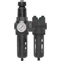 Manual Drain Filter, Regulator & Coalescing Filter with Standard Bowl Modulair 400, 1/4" NPT, 150 PSI, 9.1 fl. oz. Capacity Action Paper