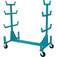 Supports mobiles pour tuyaux & barres, Acier, 34" la x 61" p x 58" h, Capacit&eacute; de 1000 lb Action Paper