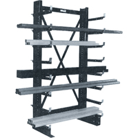 Single-sided Minitree&reg; Cantilever Rack, 36" W x 76-3/16" H Action Paper