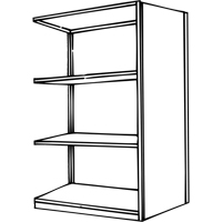 Interlok Shelving Unit, Steel, Boltless, 800 lbs. Capacity, 36" W x 76" H x 24" D Action Paper