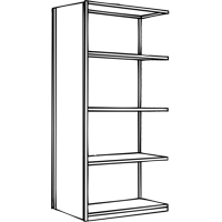 Interlok Shelving Unit, Steel, Boltless, 800 lbs. Capacity, 36" W x 100" H x 24" D Action Paper