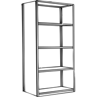 Interlok Shelving Unit, Steel, Boltless, 800 lbs. Capacity, 36" W x 100" H x 24" D Action Paper