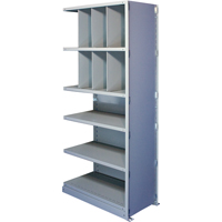 Interlok Shelving Unit, Steel, Boltless, 800 lbs. Capacity, 36" W x 88" H x 12" D Action Paper