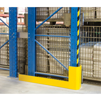 Racking Aisle Protectors, 3" W x 50" L x 16" H, Safety Yellow Action Paper