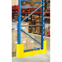 Racking Aisle Protectors, 3" W x 47" L x 16" H, Safety Yellow Action Paper