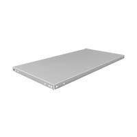 Slotted Angle Shelf, Galvanized Steel, 48" W x 18" D Action Paper
