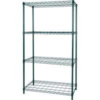 Dry Rack Shelving, 4 Tiers, 36" W x 63" H x 18" D Action Paper