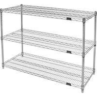 Heavy-Duty Chromate Wire Shelving, 3 Tiers, 30" W x 33" H x 14" D RN835 | Action Paper