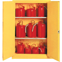 Insulated Flammable Liquid Safety Cabinets, 45 gal., 2 Door, 44" W x 66" H x 19" D SA088 | Action Paper