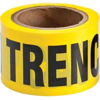 Ruban pour barricade, Anglais, 3" la x 200' lo, 3 mils, Noir sur jaune Action Paper