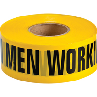 Rubans pour barricades, Anglais, 3" la x 1000' lo, 3,5 mils, Noir sur jaune Action Paper