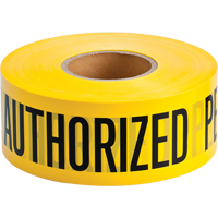 Rubans pour barricades, Anglais, 3" la x 1000' lo, 2 mils, Noir sur jaune Action Paper