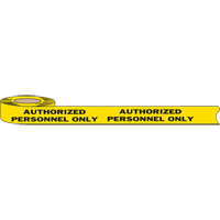 Rubans pour barricades, Anglais, 3" la x 1000' lo, 2 mils, Noir sur jaune Action Paper