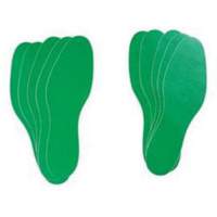 &eacute;tiquettes pour marquage des planchers, Empreinte de pas, 12" lo x 3,75" la, Vert, Vinyle Action Paper