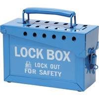Portable Metal Lock Box, Blue Action Paper