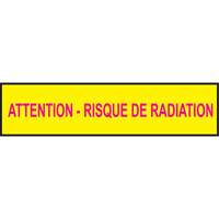 Barricade Tape, French, 3" W x 1000' L, 3.5 mils, Magenta on Yellow Action Paper