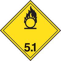 TDG Shipping Labels, Class 5.1, Oxidizing Substances, Paper Action Paper