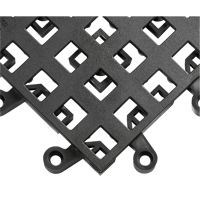 ErgoDeck&reg; Mat No. 560, PVC, 1-1/2' W x 1-1/2' L, 7/8" Thick, Black Action Paper