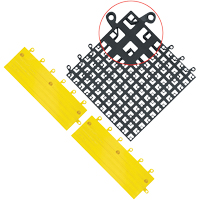 ErgoDeck&reg; Mat No. 560, PVC, 1-1/2' W x 1-1/2' L, 7/8" Thick, Black Action Paper