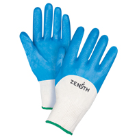 Seamless-Knit Medium-Weight Coated Gloves, 8/Medium, Nitrile Coating, 13 Gauge, Cotton Shell Action Paper