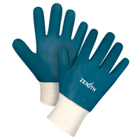 Heavyweight Knit Wrist Gloves, 8/Medium, Nitrile Coating, Cotton Shell Action Paper