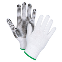 Dotted String Knit Gloves, Poly/Cotton, Single Sided, 7 Gauge, Medium Action Paper