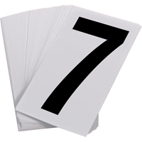 Num&eacute;ros autocollants, 7, 3-1/2" h, Noir sur blanc Action Paper