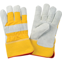 Gants d'ajusteur doubl&eacute;s pour l'hiver de premi&egrave;re qualit&eacute;, 2T-Grand, Paume en Cuir de vache refendu, Doublure en Molleton de mousse Action Paper