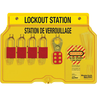 Station de verrouillage, Cadenas Aluminium, Capacit&eacute; de 4, Cadenas Compris Action Paper