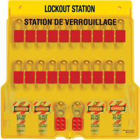 Station de verrouillage, Cadenas Thermoplastique, Capacit&eacute; de 20, Cadenas Compris Action Paper