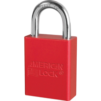 Anodized Padlock, Safety Padlock, Keyed Alike, Aluminum, 1-1/2" Width Action Paper