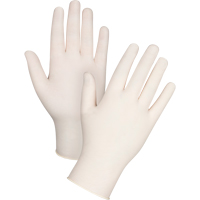 Gants d'examen de premi&egrave;re qualit&eacute; pour peau sensible, Moyen, Latex, 4 mils, Poudr&eacute;s, Naturel Action Paper